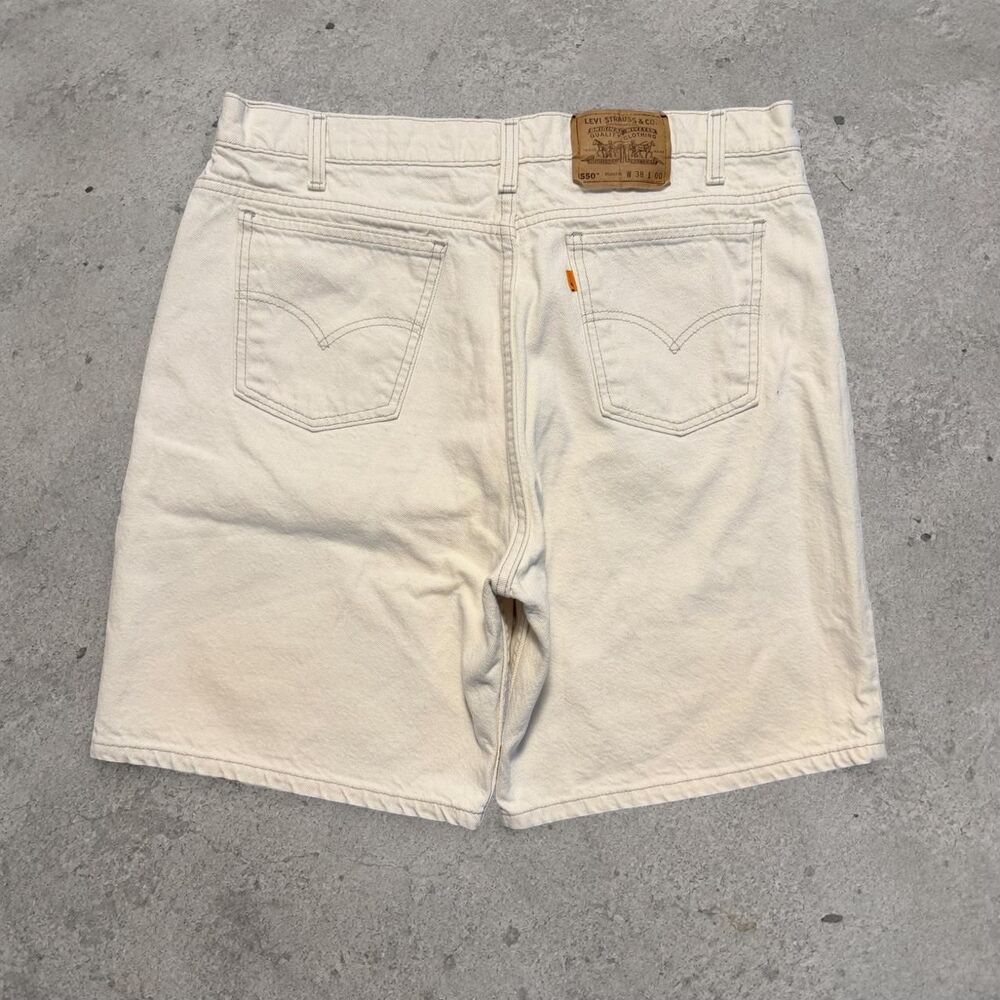 Vintage 1990’s Levi’s Orange Tab Cream Jorts Men’s Size 38
